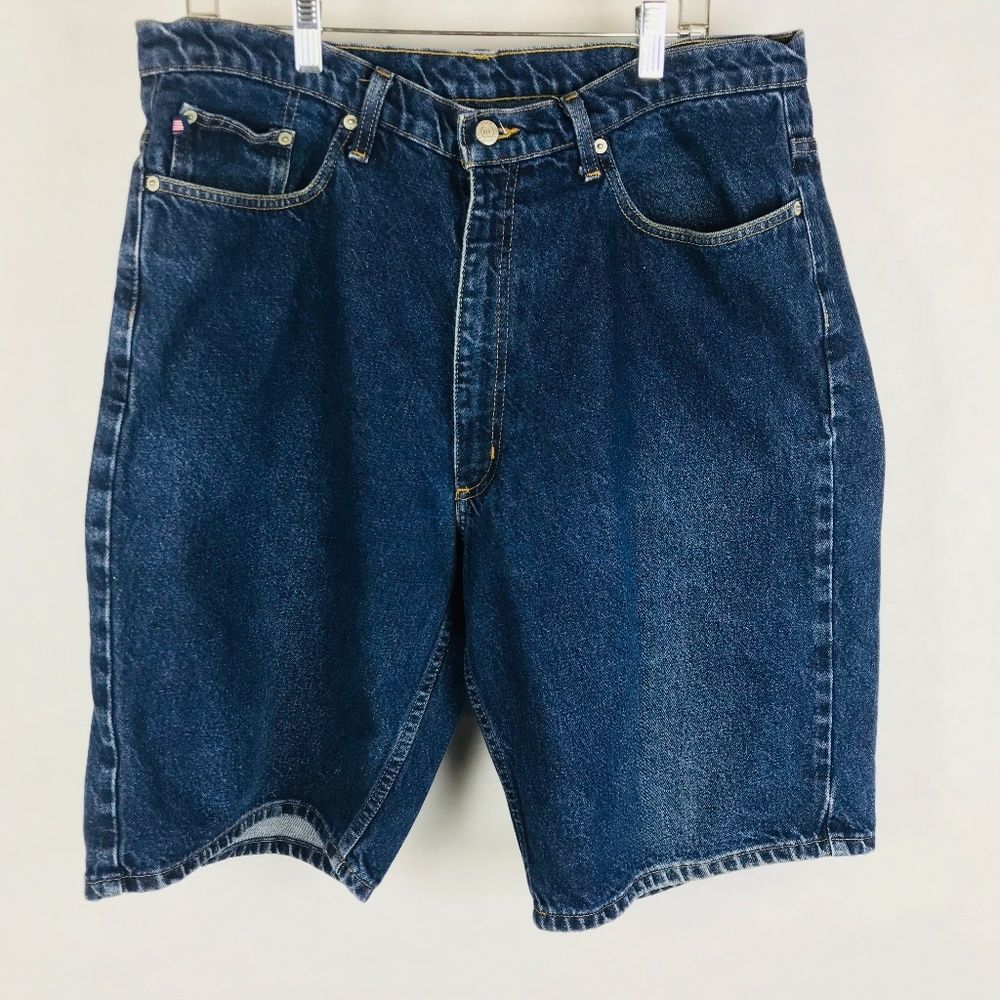 Ralph Lauren Vintage Mens Blue Jean Banner Shorts